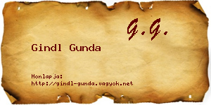 Gindl Gunda névjegykártya